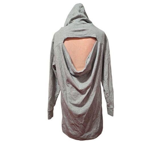 Victoria Sport by Victoria's Secret Open Back Hooded Fleece Tunic Top - Picture 1 of 7